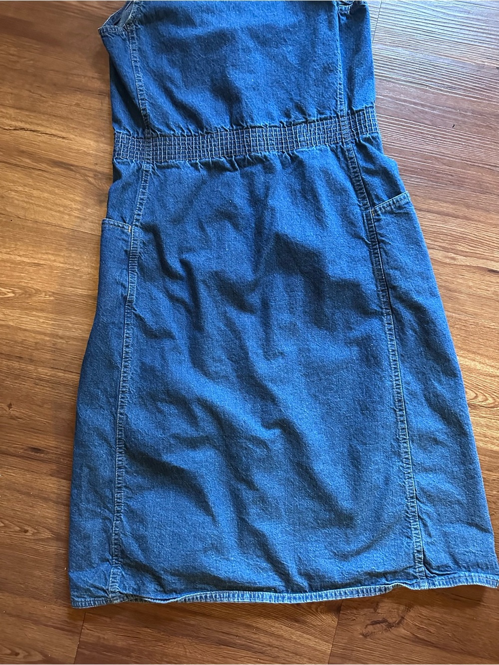 1970s Levi's Denim Tank Dress Button-Front - Picture 10 of 16